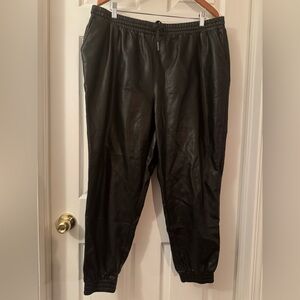 High-Rise Dex Faux Leather women’s Joggers,
Plus Size 1X casual chic